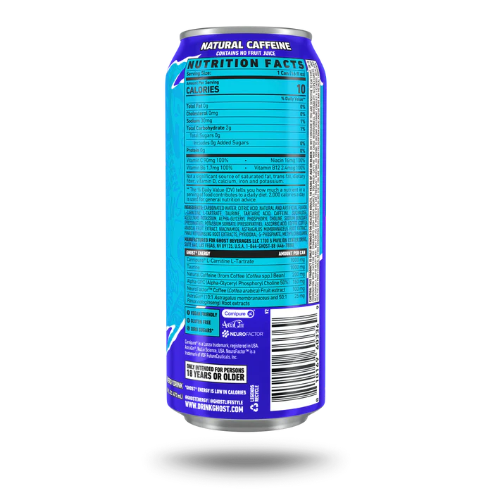 Ghost® Energy Drink - Blue Raspberry - 16oz.