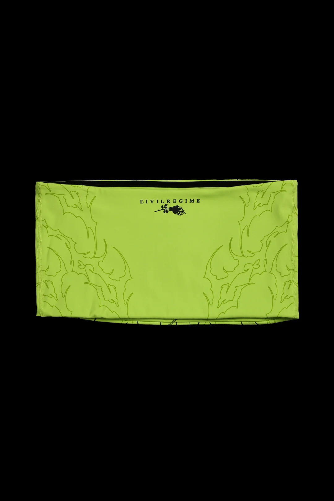 NEON CHAOS BANDEAU TOP IN ACID GREEN