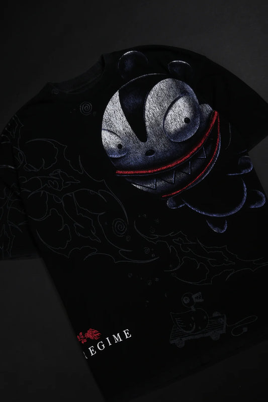 VAMPIRE TEDDY AMERICAN CLASSIC OVERSIZED TEE IN VINTAGE BLACK