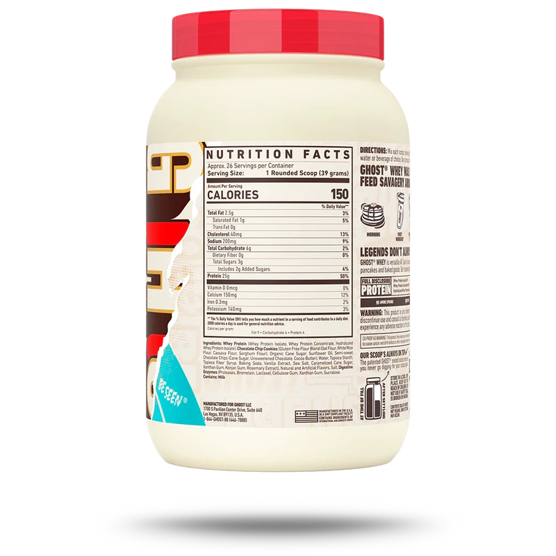 GHOST® WHEY x CHOCOLATE CHIP COOKIES