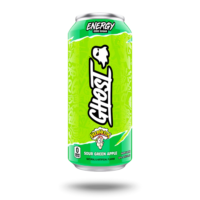 Ghost® Energy Drink - Warheads Sour Green Apple - 16oz.