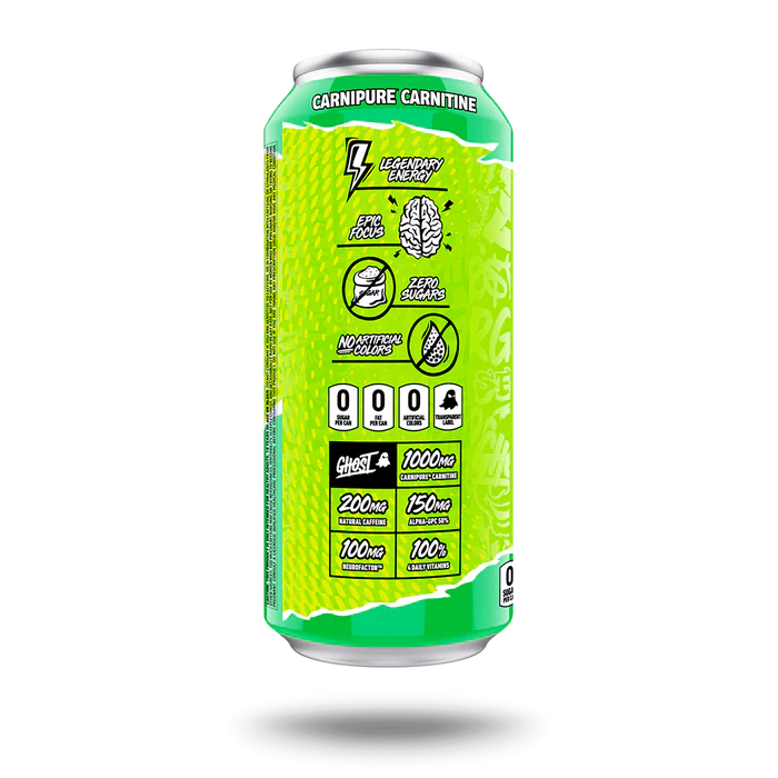 Ghost® Energy Drink - Warheads Sour Green Apple - 16oz.